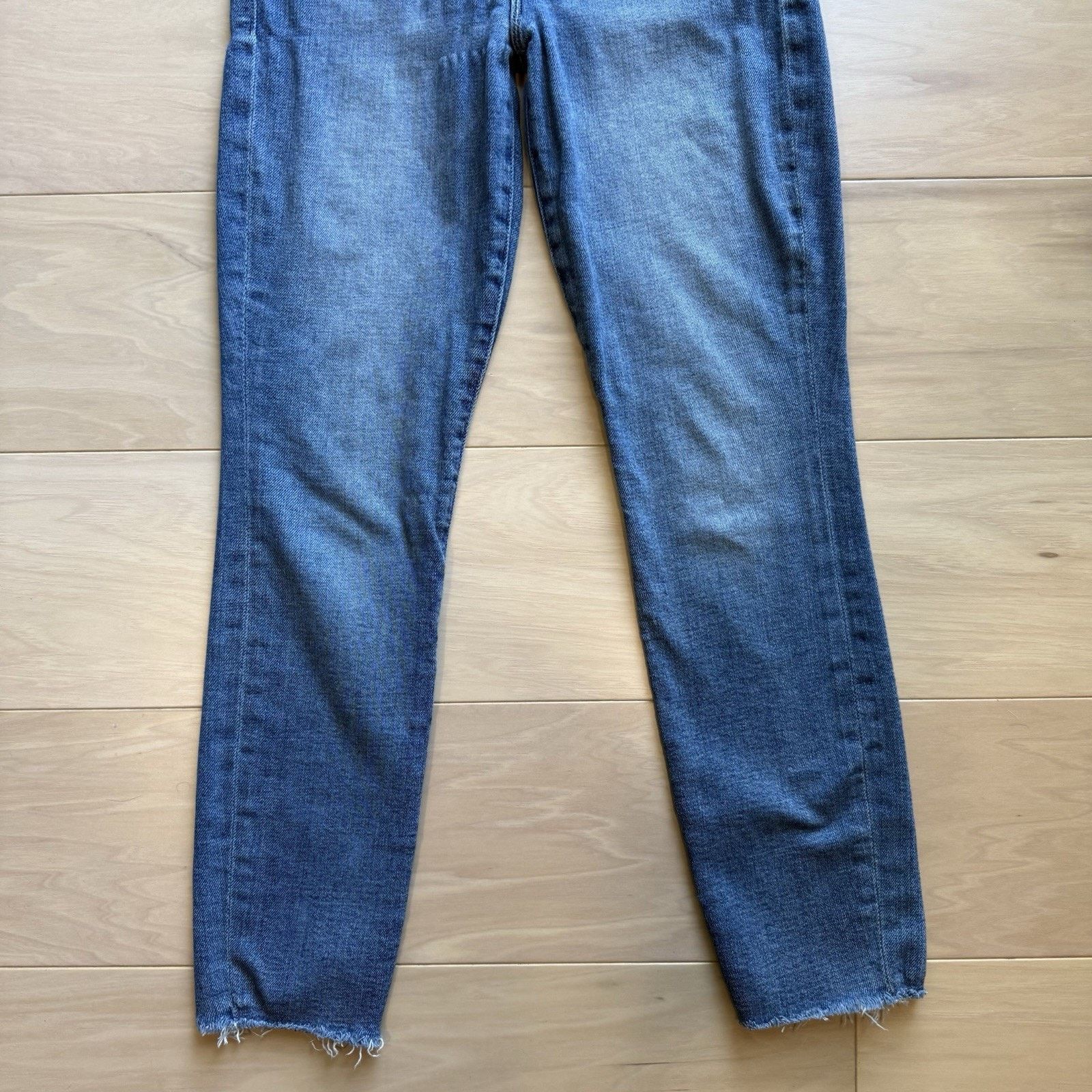 MOTHER Mother Fly Cut Stunner Jeans Women's 25 Blue Fray Glam Boho Size 25" / US 0 / IT 36 - 4 Thumbnail
