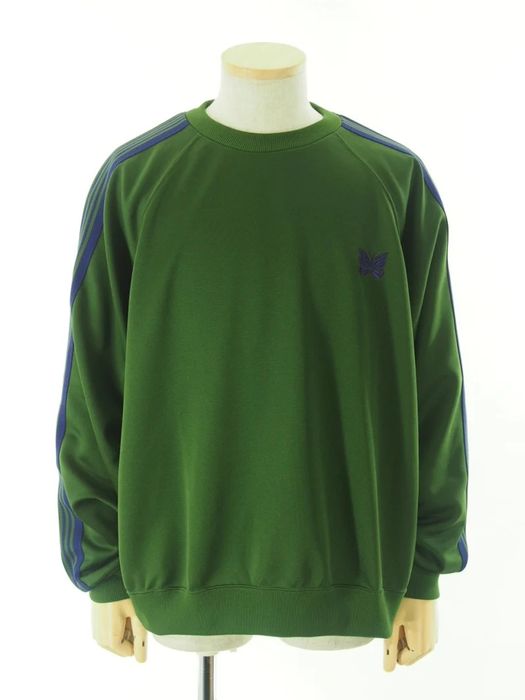 Needles NEEDLES Track Crew Neck Shirt Poly Smooth - Ivy Green XL