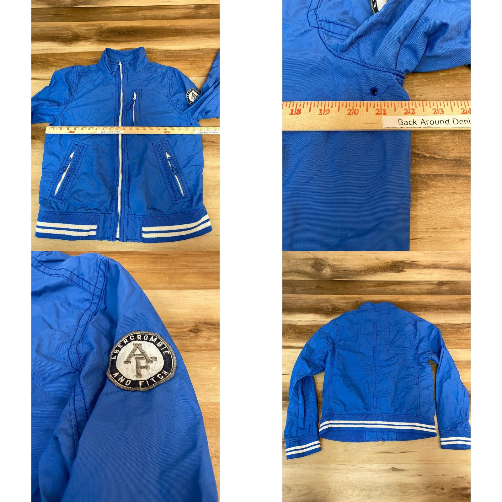 Abercrombie & Fitch Abercrombie Fitch Jacket Mens XL Blue Lightweight Windbreaker ZIP Stand-Up Collar Zipper Pockets Size US XL / EU 56 / 4 - 9 Thumbnail