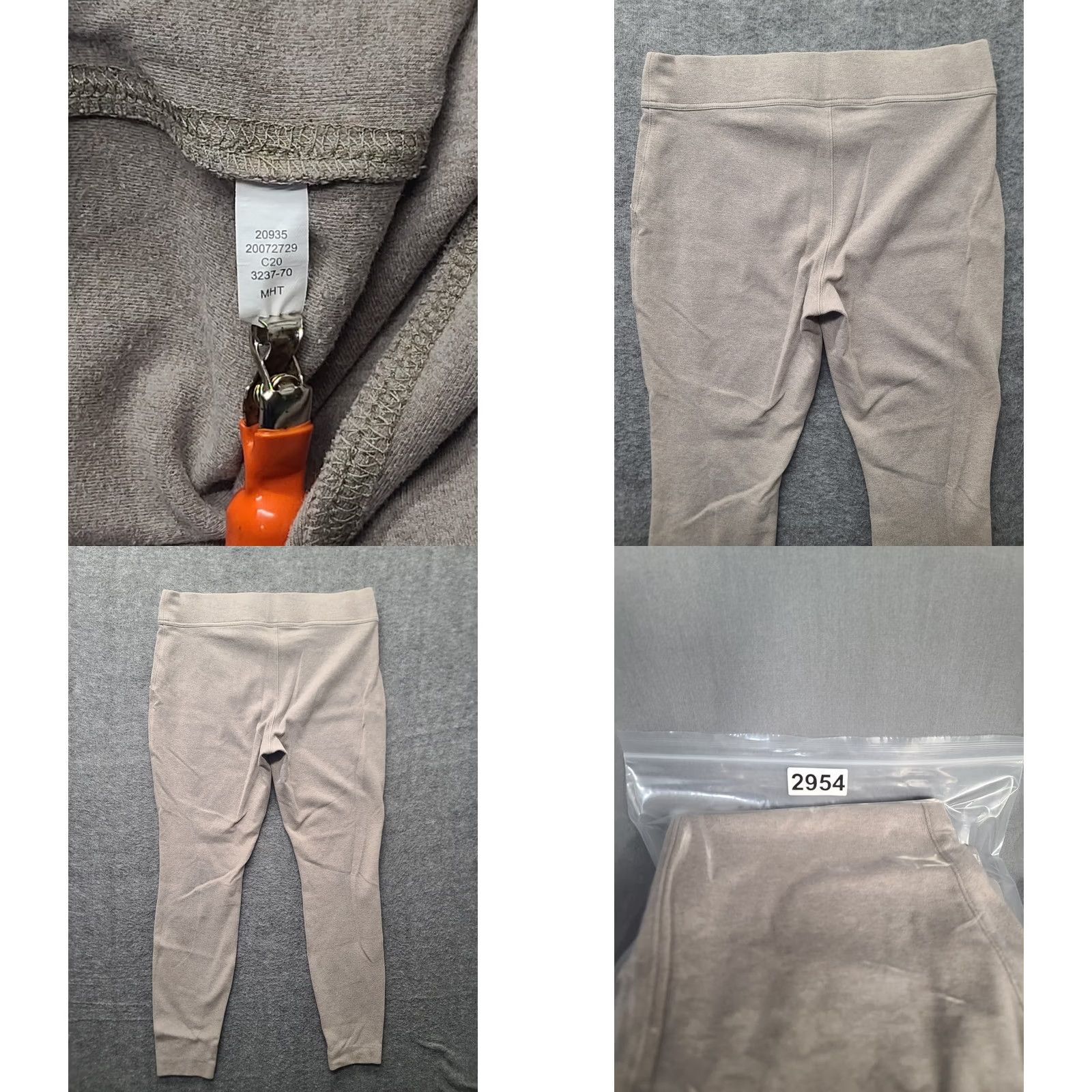 Vintage Duluth Leggings Womens M 29x28 Regular High Rise Ankle Stretch Moisture Wicking Pockets Beige Cotton Spandex Size 32" / US 10 / IT 46 - 8 Thumbnail