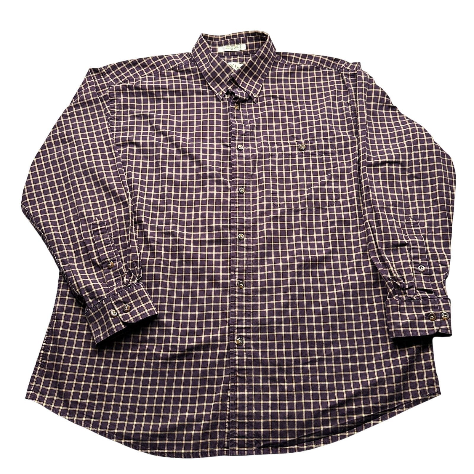 Orvis Orvis Check Windowpane Plaid Purple Button Shirt Mens XL Size US XL / EU 56 / 4 - 1 Thumbnail