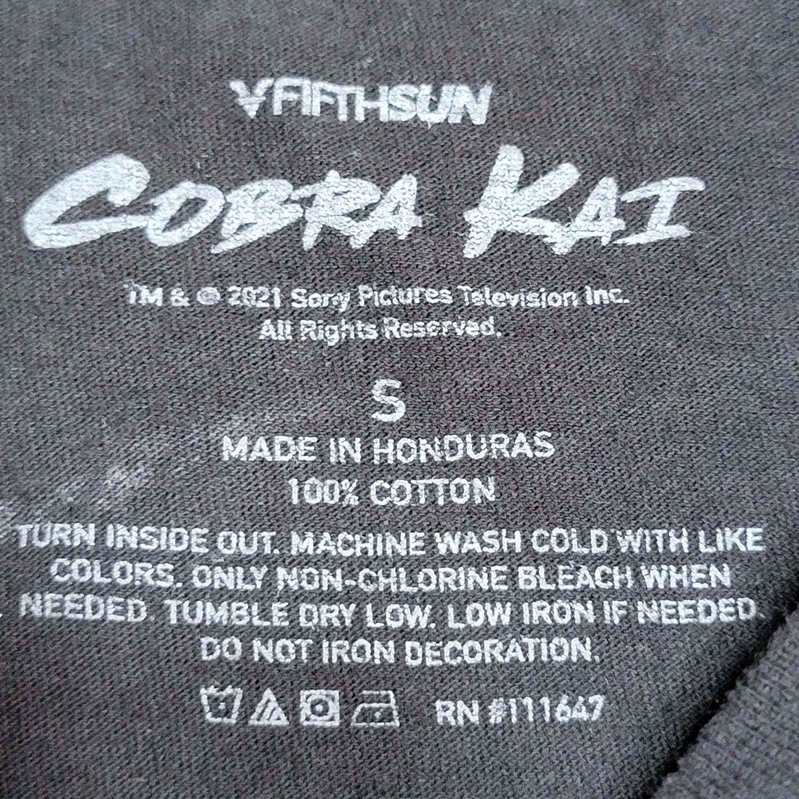 Other VFifth Sun X Cobra Kai Black Tee Snake Symbol - Size Small Size S / US 4 / IT 40 - 4 Thumbnail