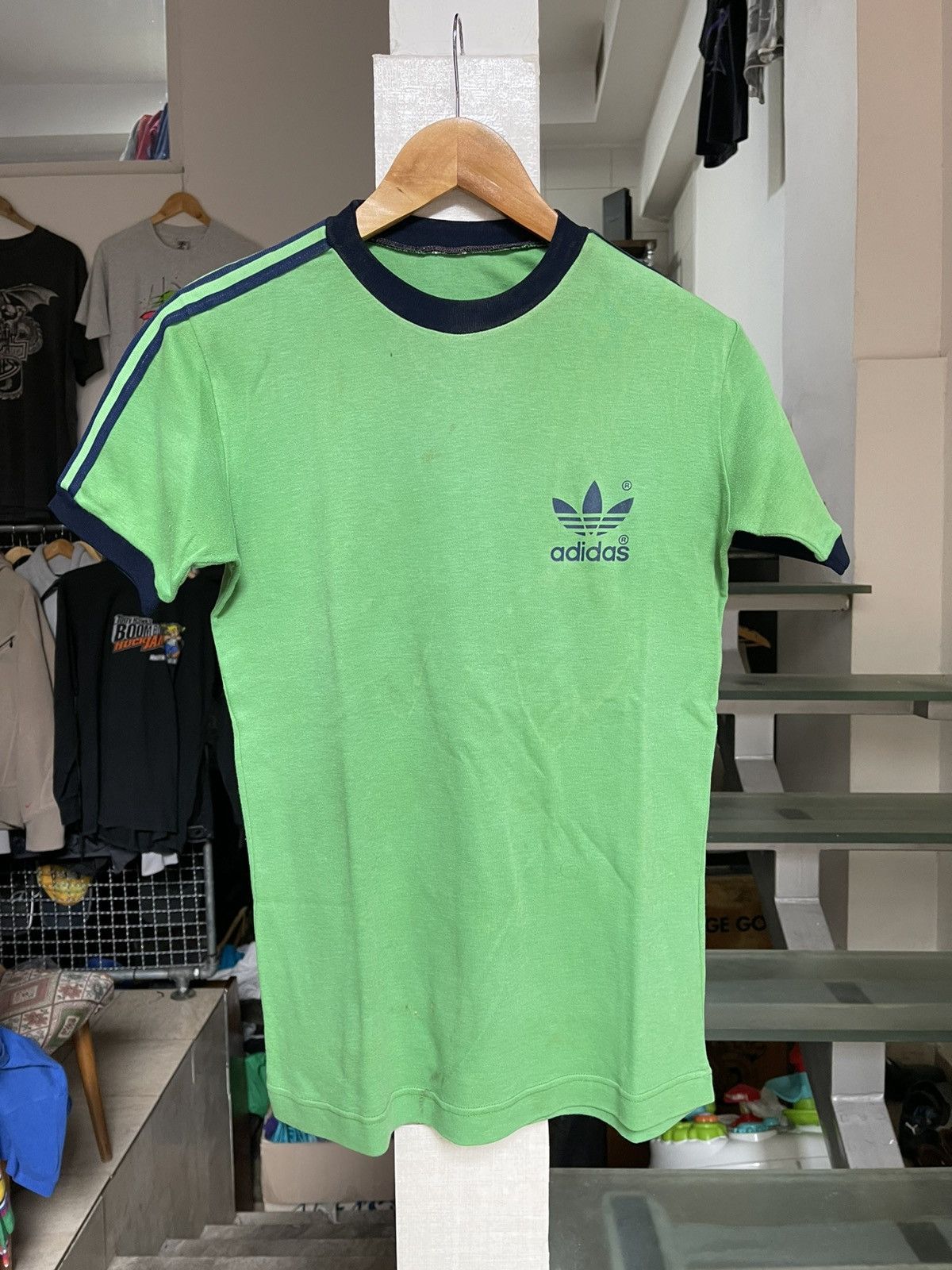 Adidas Vintage Adidas 70s t shirt Size US L / EU 52-54 / 3 - 1 Thumbnail