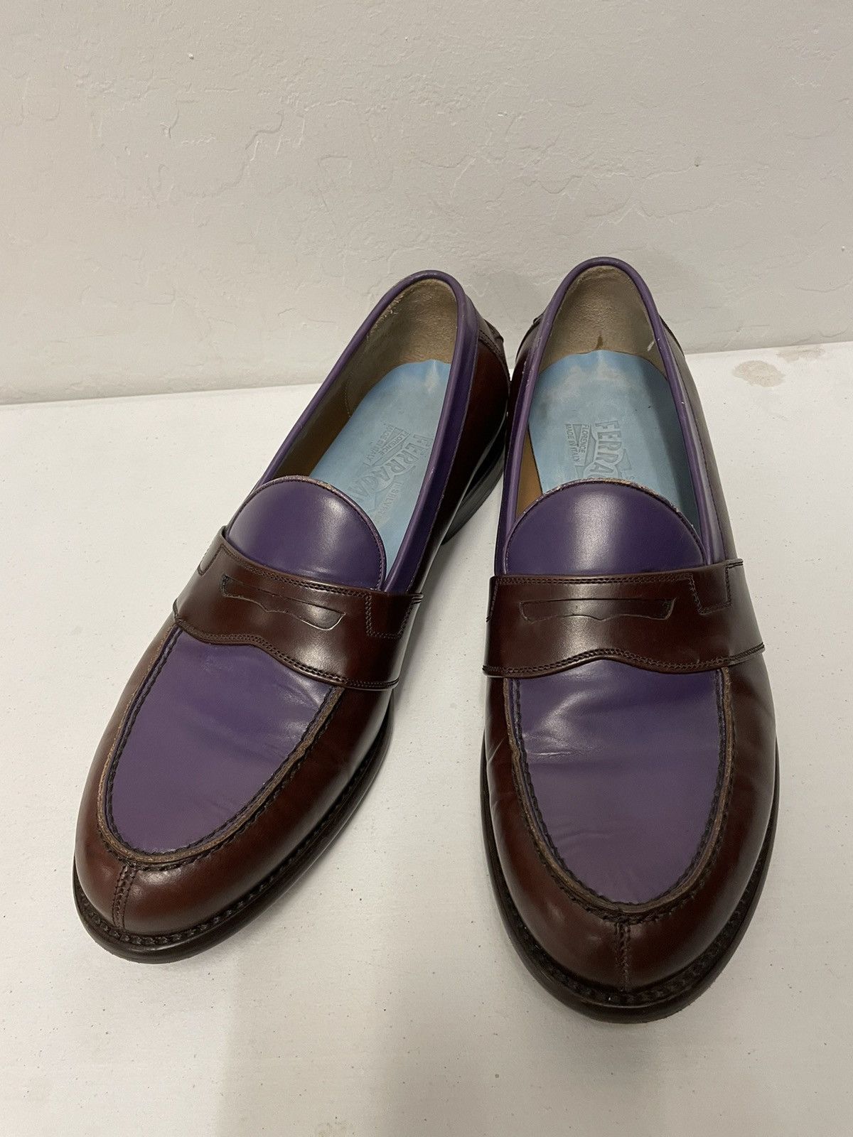 Salvatore Ferragamo Colorblock Penny Loafer Size US 9.5 / EU 42-43 - 1 Thumbnail