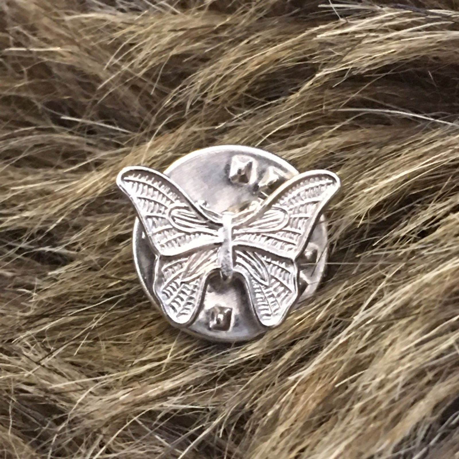 Vintage Vintage Ballou silver plated butterfly tie tac pin Size ONE SIZE - 1 Thumbnail
