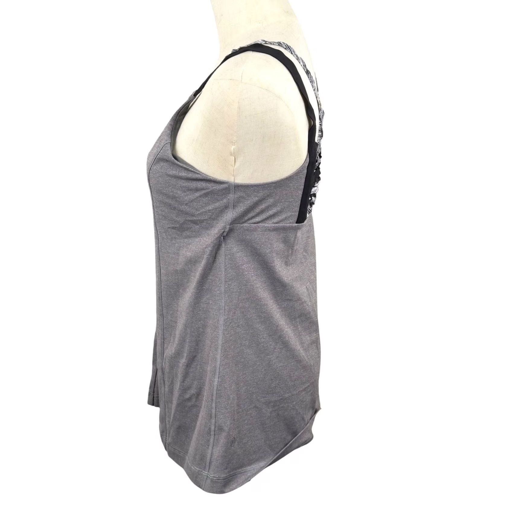 Lululemon Lululemon Hot to Street Tank Top 10 Gray Yoga Gym Activewear Strappy Lattice Back EUC Size L / US 10 / IT 46 - 2 Thumbnail