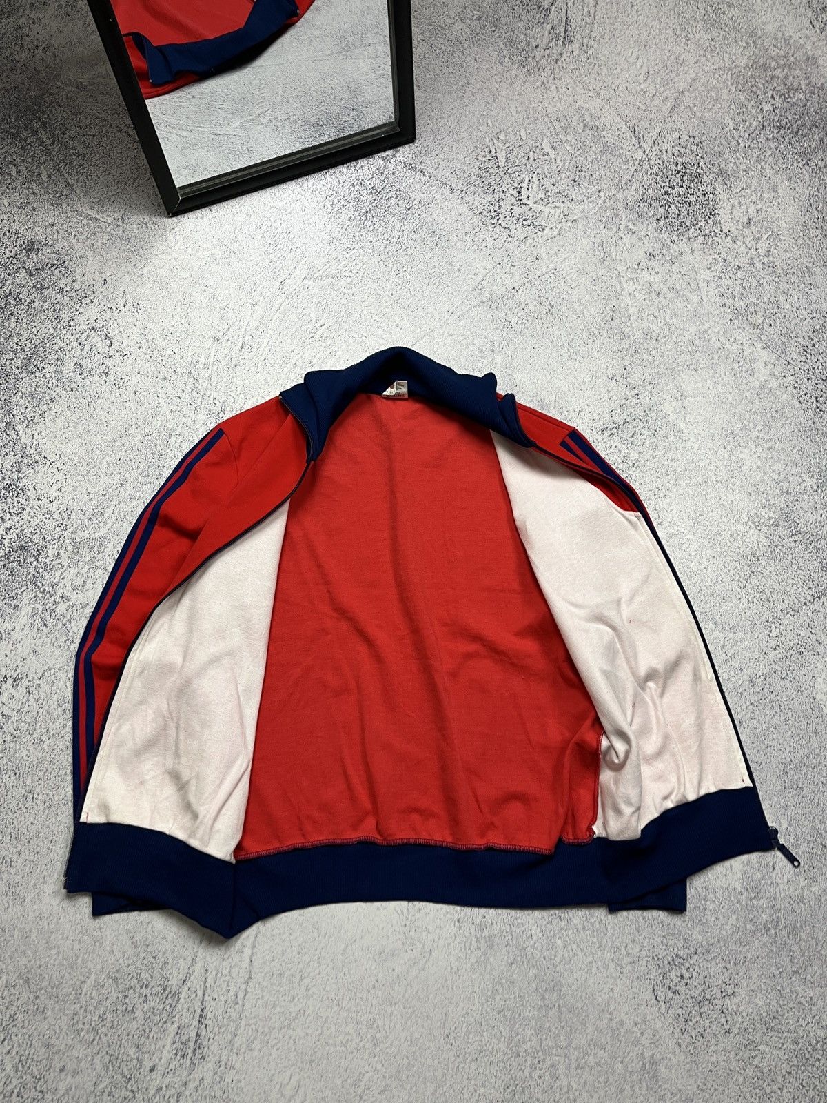 Adidas Vintage 90's Adidas Retro YUGOSLAVIA Red Zip Track Jacket Size US M / EU 48-50 / 2 - 14 Thumbnail
