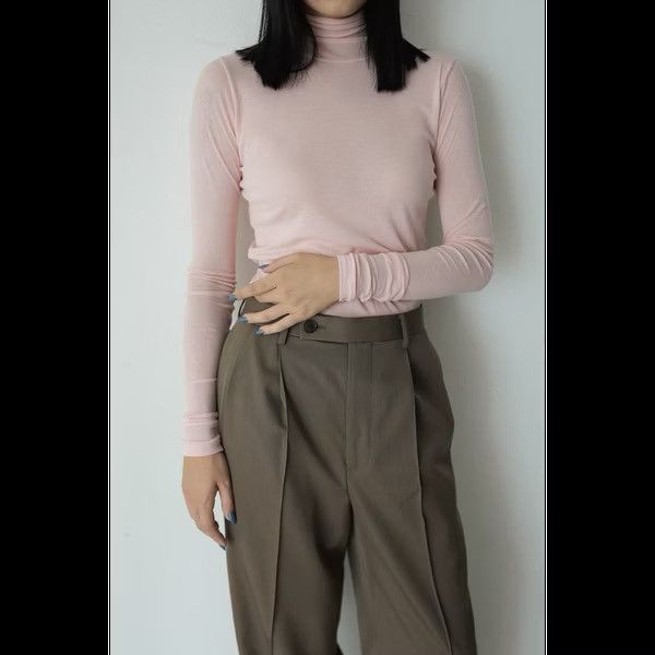 Auralee Auralee High Gauge Round Neck - Pink Size S / US 4 / IT 40 - 2 Thumbnail