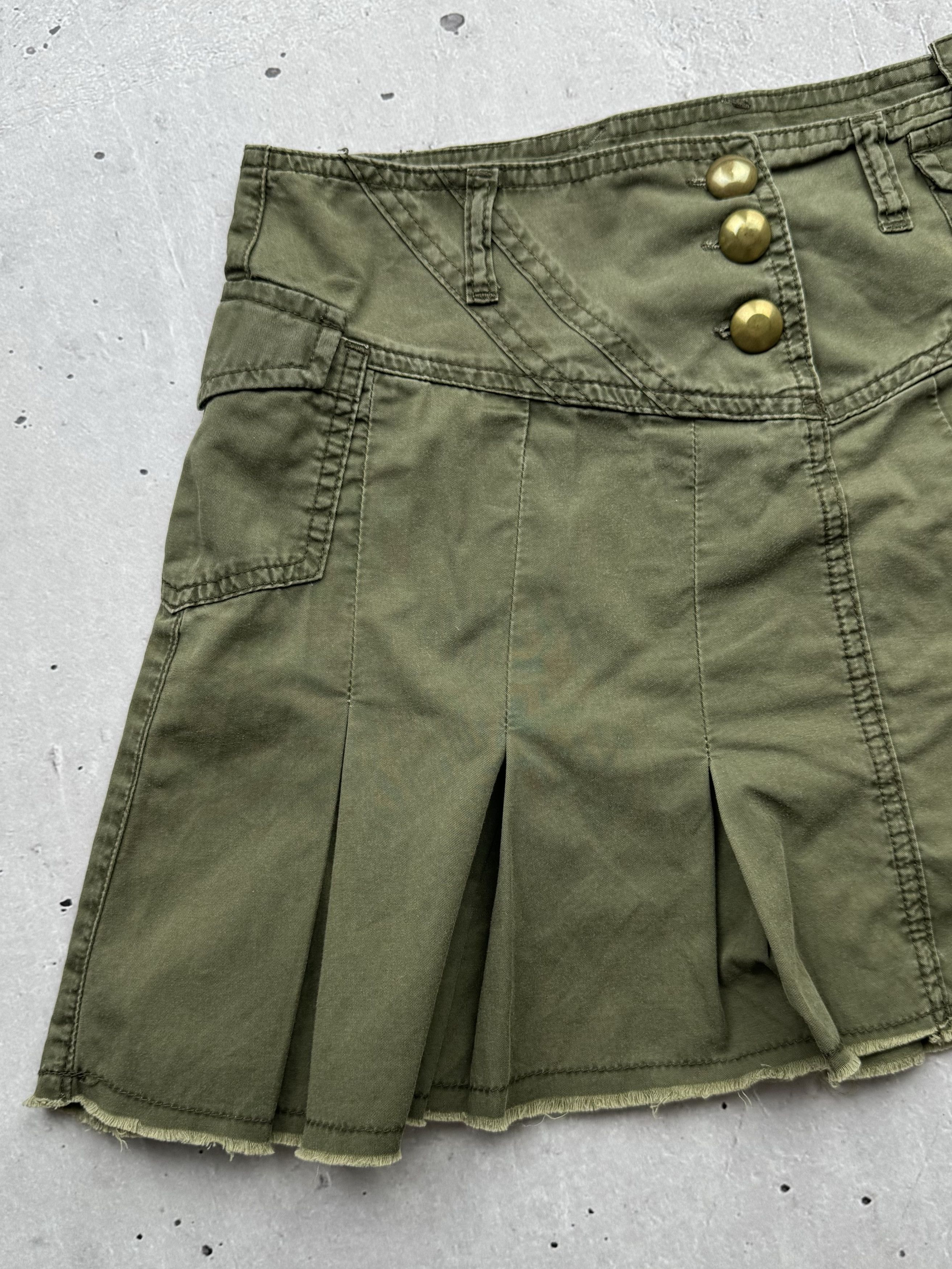 Japanese Brand × Seditionaries × Vintage Vintage Cargo Flared Mini Skirt Size 27" / US 4 / IT 40 - 2 Thumbnail