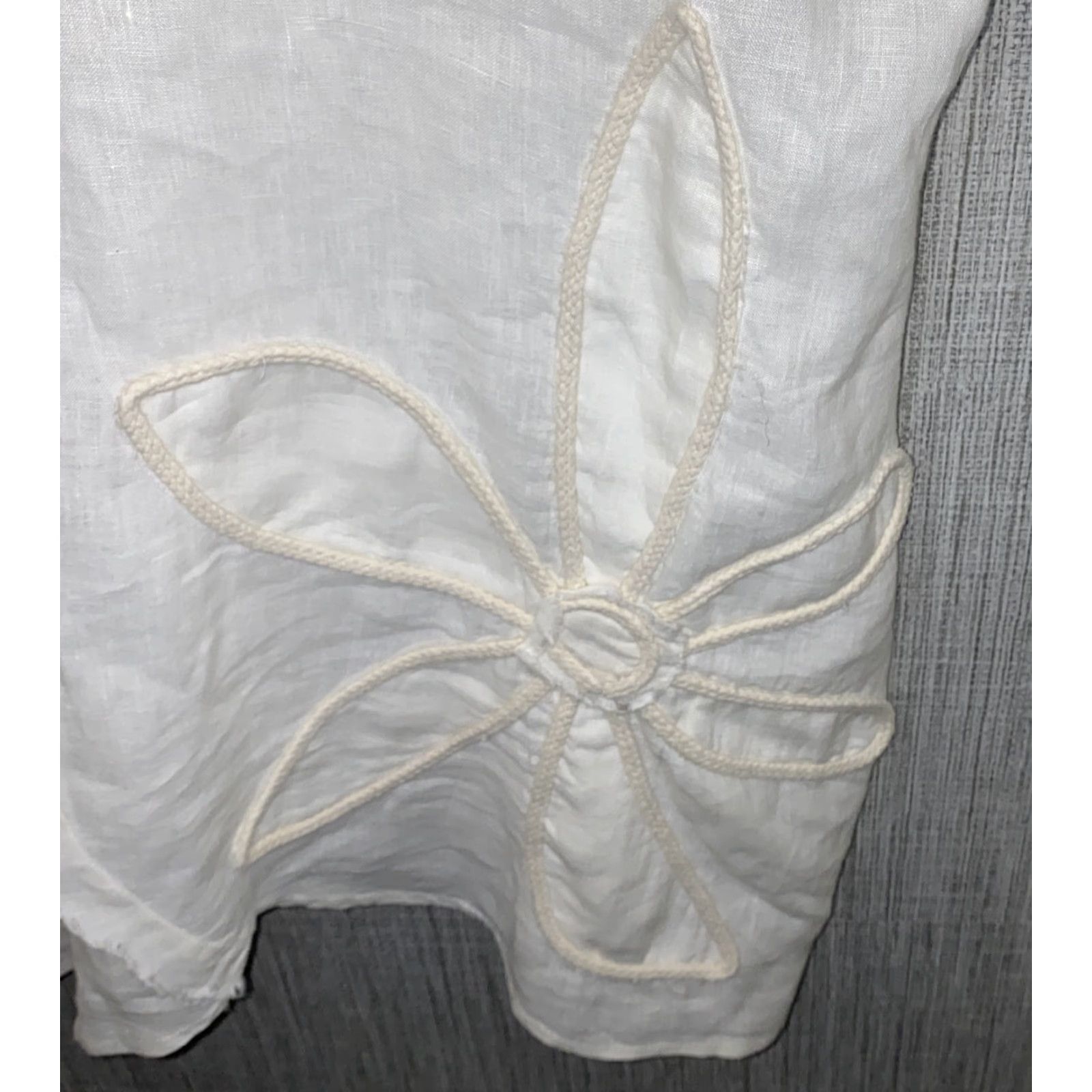 Vintage Peacock Shirt Women Ivory Flower Print Short Sleeve Size M Blouse Womens Size M / US 6-8 / IT 42-44 - 3 Thumbnail
