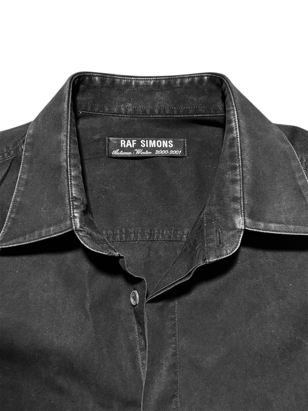 Raf Simons RARE 2000-2001 Autumn Winter Raf Simons Black Dress Shirt Size US M / EU 48-50 / 2 - 2 Thumbnail