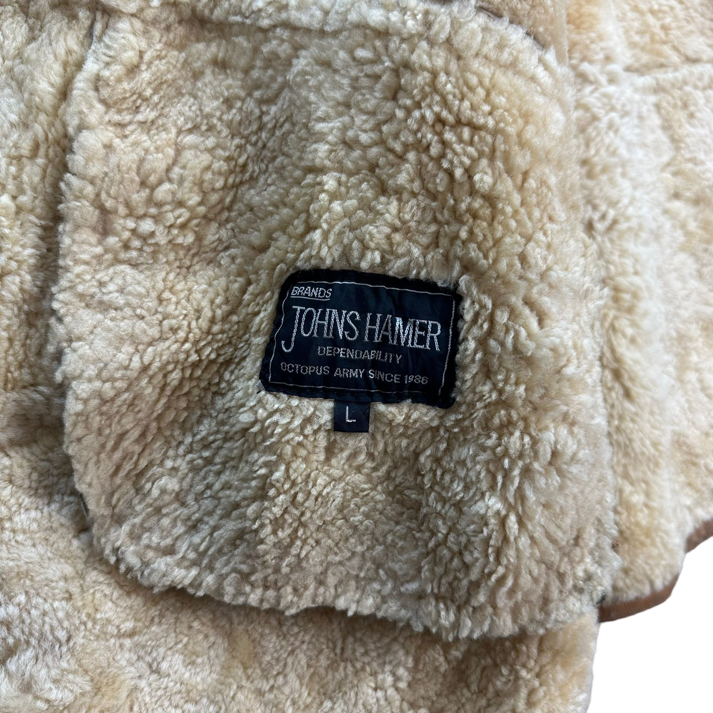 Octopus JOHNS HAMER BY OCTOPUS ARMY SHEEPSKIN JACKET #7812-178 Size US L / EU 52-54 / 3 - 7 Thumbnail
