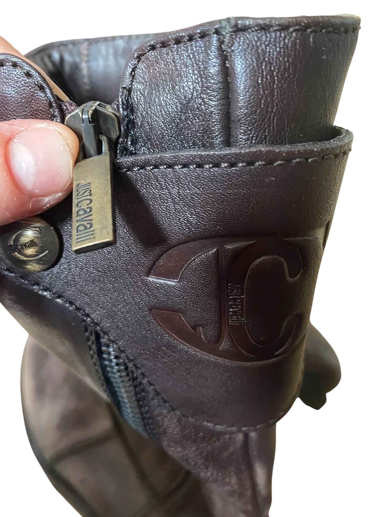 Roberto Cavalli COWBOY HIGH LEATHER BOOTS Size US 9 / EU 42 - 2 Thumbnail
