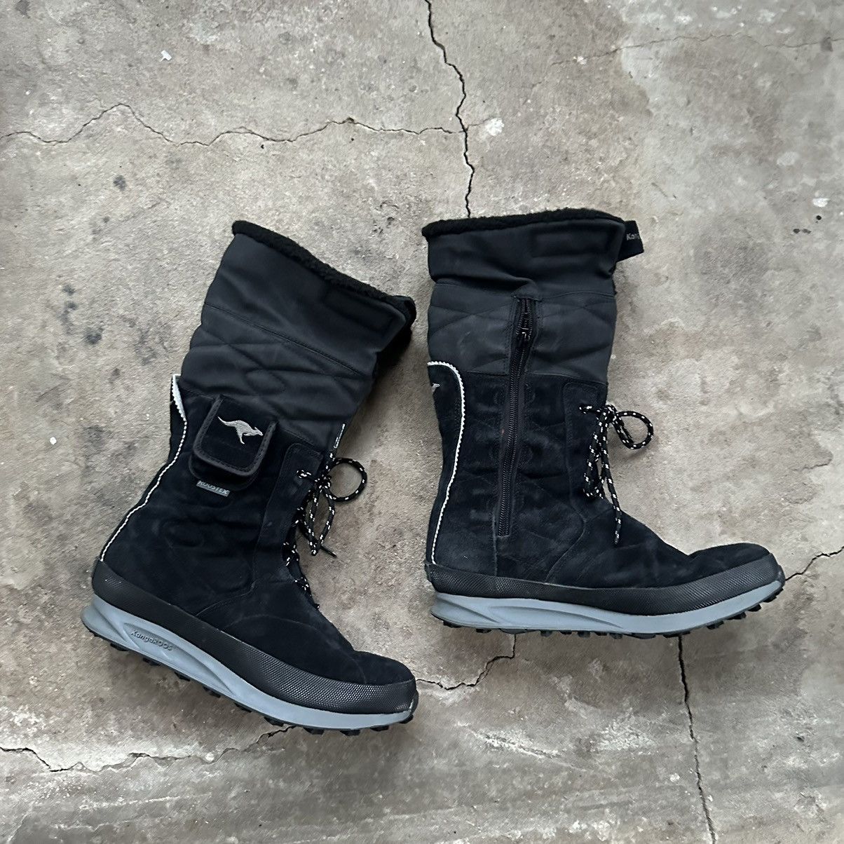 KangaROOS Kangaroos warm snow boxing high black leather boots Size US 10 / IT 40 - 11 Thumbnail