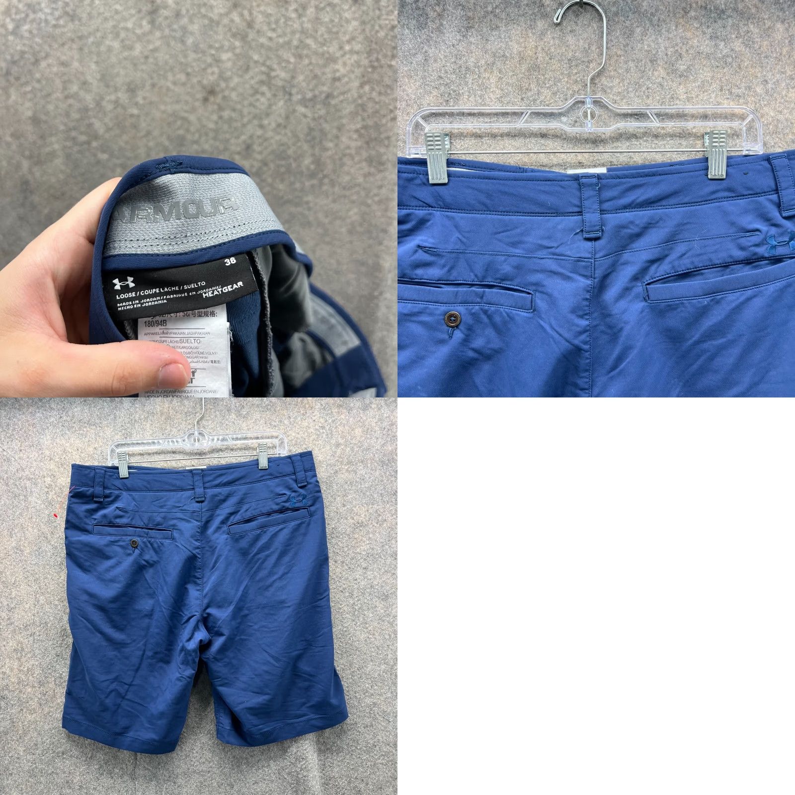 Under Armour Under armour Shorts Mens 36 Blue Men Adult Golf Chino Flat Front Heatgear Loose Fit Size US 36 / EU 52 - 8 Thumbnail