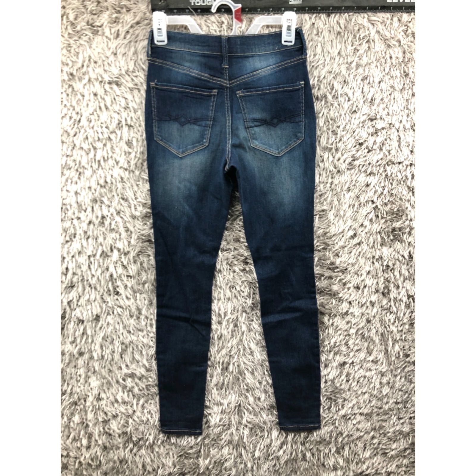 Vintage Mudd High Rise Jegging Jeans Size 1 Juniors Dark Wash Blue Denim Dark Wash Jeans Slim Fit Regular Rise 5-Pocket Womens/Junior? Size 25" / US 0 / IT 36 - 5 Thumbnail