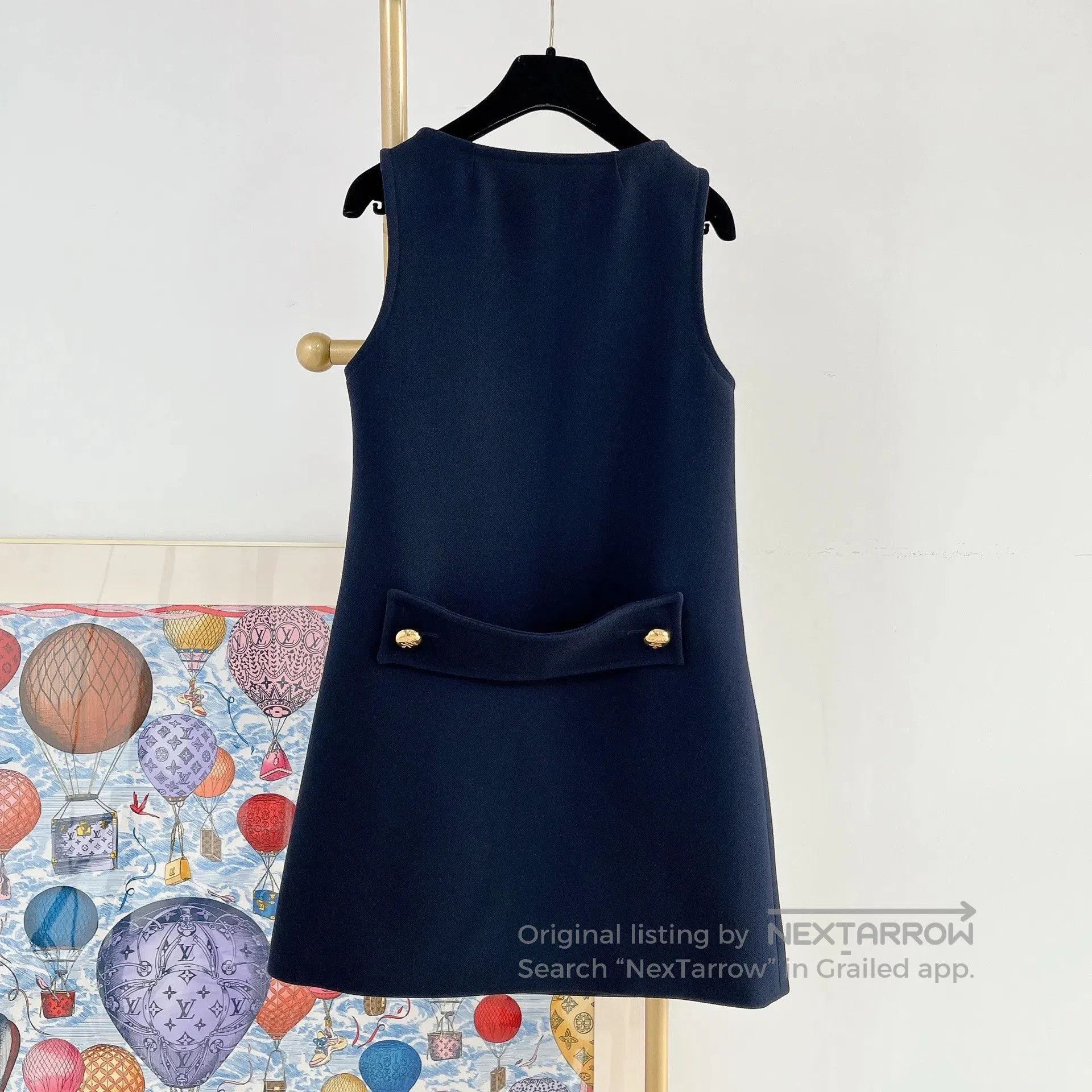 Prada Prada Navy Sleeveless Dress 38. Size S / US 4 / IT 40 - 2 Thumbnail