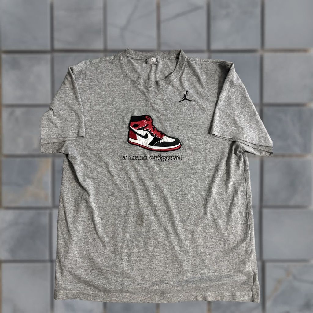 Jordan Brand Jordan Shirt Mens Small Gray A True Original Jumpman Graphic Tee T-Shirt Size US S / EU 44-46 / 1 - 1 Thumbnail