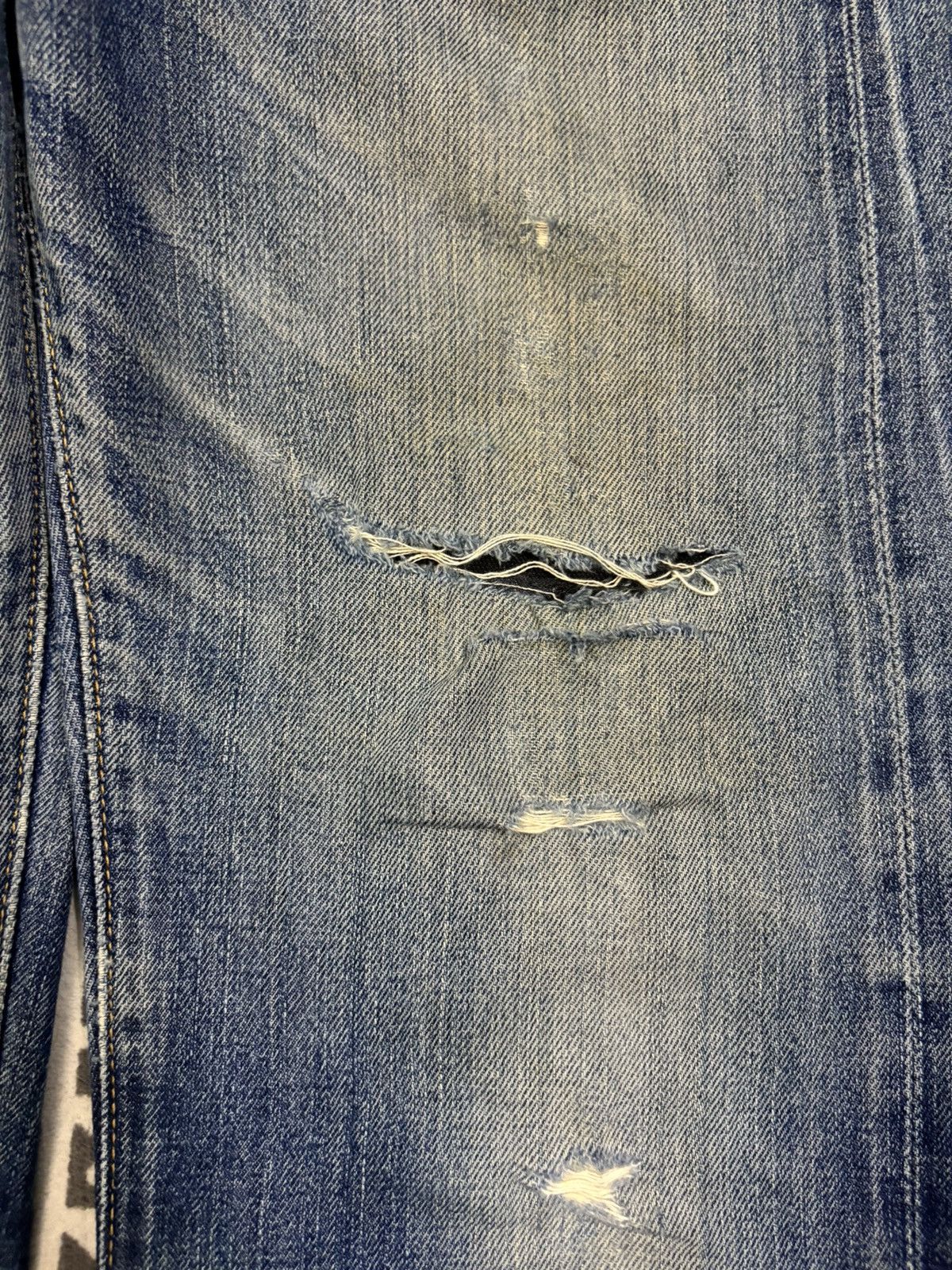 Levi's Vintage 90s Levis 502 Big E Selvedge Distressed Grunge Jeans Size US 29 - 8 Thumbnail