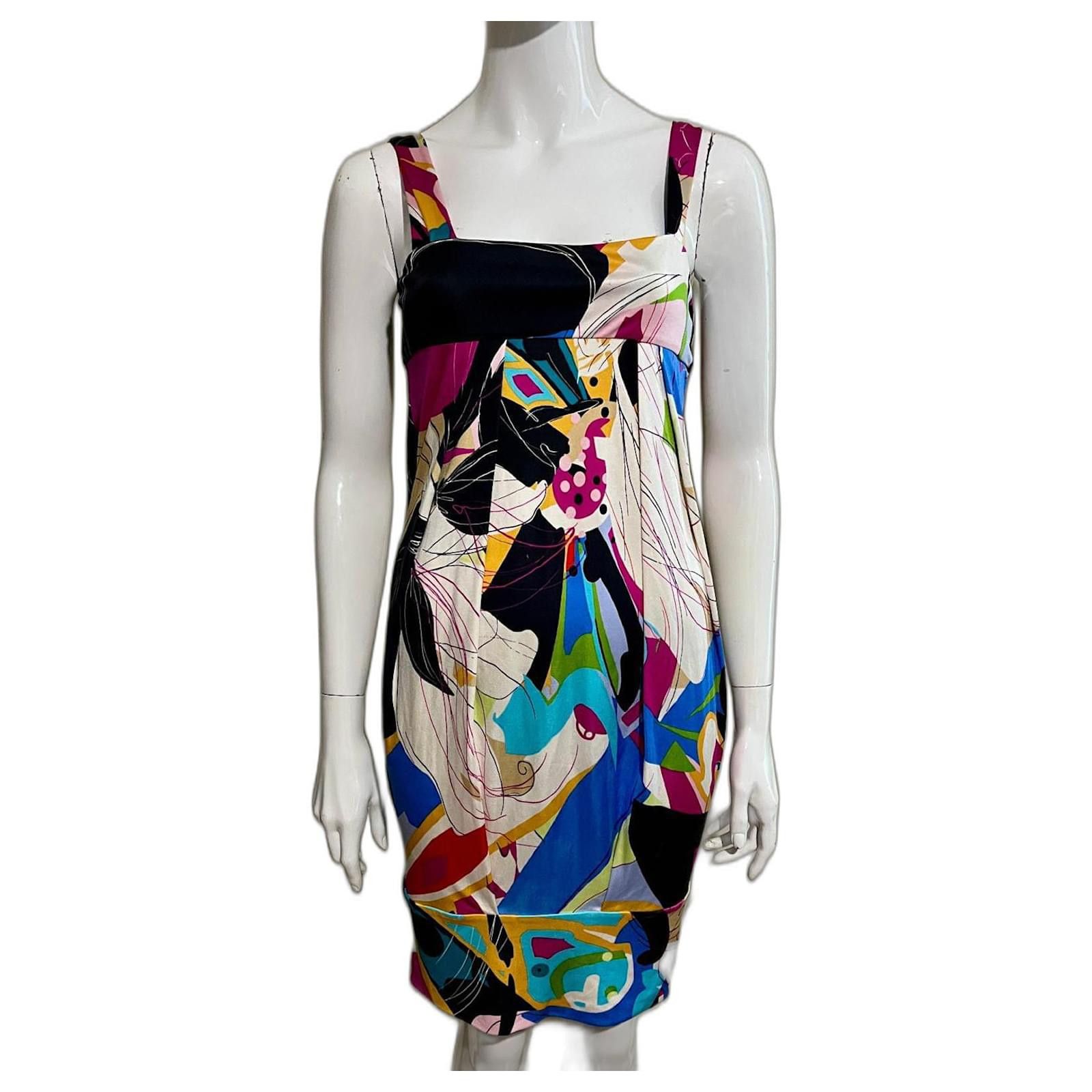 Diane von Furstenberg DVF printed silk empire line dress | Grailed