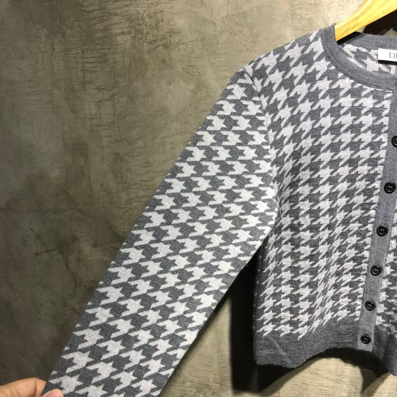 Dior Dior Houndstooth Cardigan Size XXS / US 00 / IT 34 - 6 Thumbnail