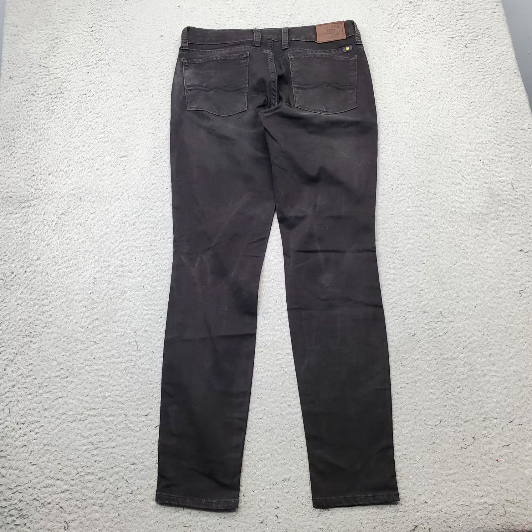 Lucky Brand Lucky Brand Charlie Skinny Jeans Womens 4 Black Denim Distressed Dark Wash Size 27" / US 4 / IT 40 - 2 Thumbnail
