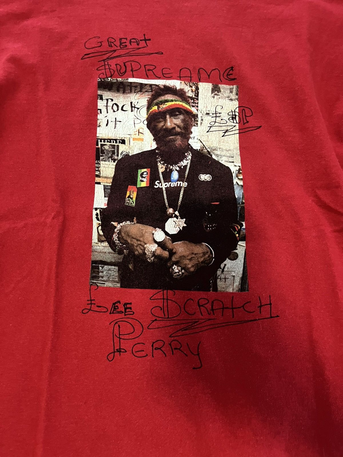 Supreme Supreme lee scratch perry sample tee Size US L / EU 52-54 / 3 - 2 Thumbnail