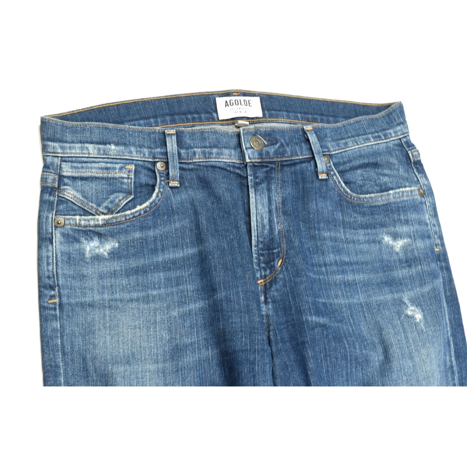 Agolde AGOLDE Sophie Skinny Jeans Womens 29 Blue High-Rise Distressed Denim Jeans Skinny Womens 29 Blue Distressed Denim 90s? Size 29" - 3 Thumbnail