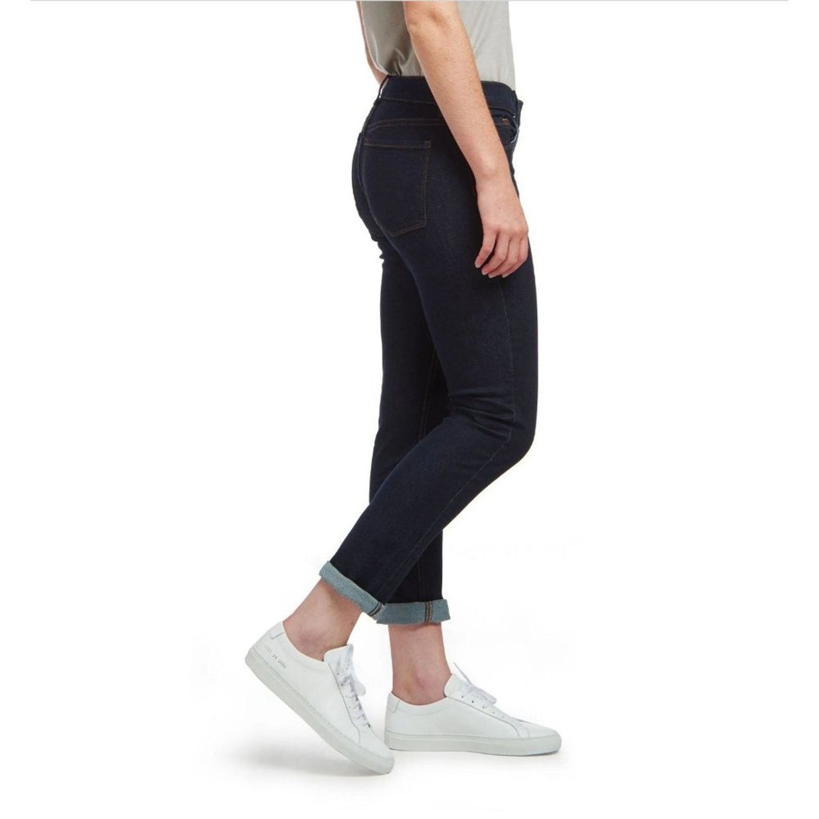 Mott & Bow Mott & Bow SLIM BOYFRIEND RIDGE JEANS Dark WAsh 30 Length 30 Size 30" / US 8 / IT 44 - 1 Thumbnail