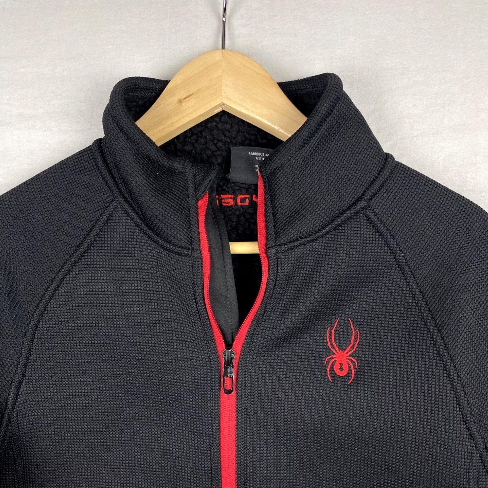 Spyder Spyder Jacket Mens Medium Black Stellar Full Zip Bonded Fleece Sherpa Lining Size US M / EU 48-50 / 2 - 3 Thumbnail