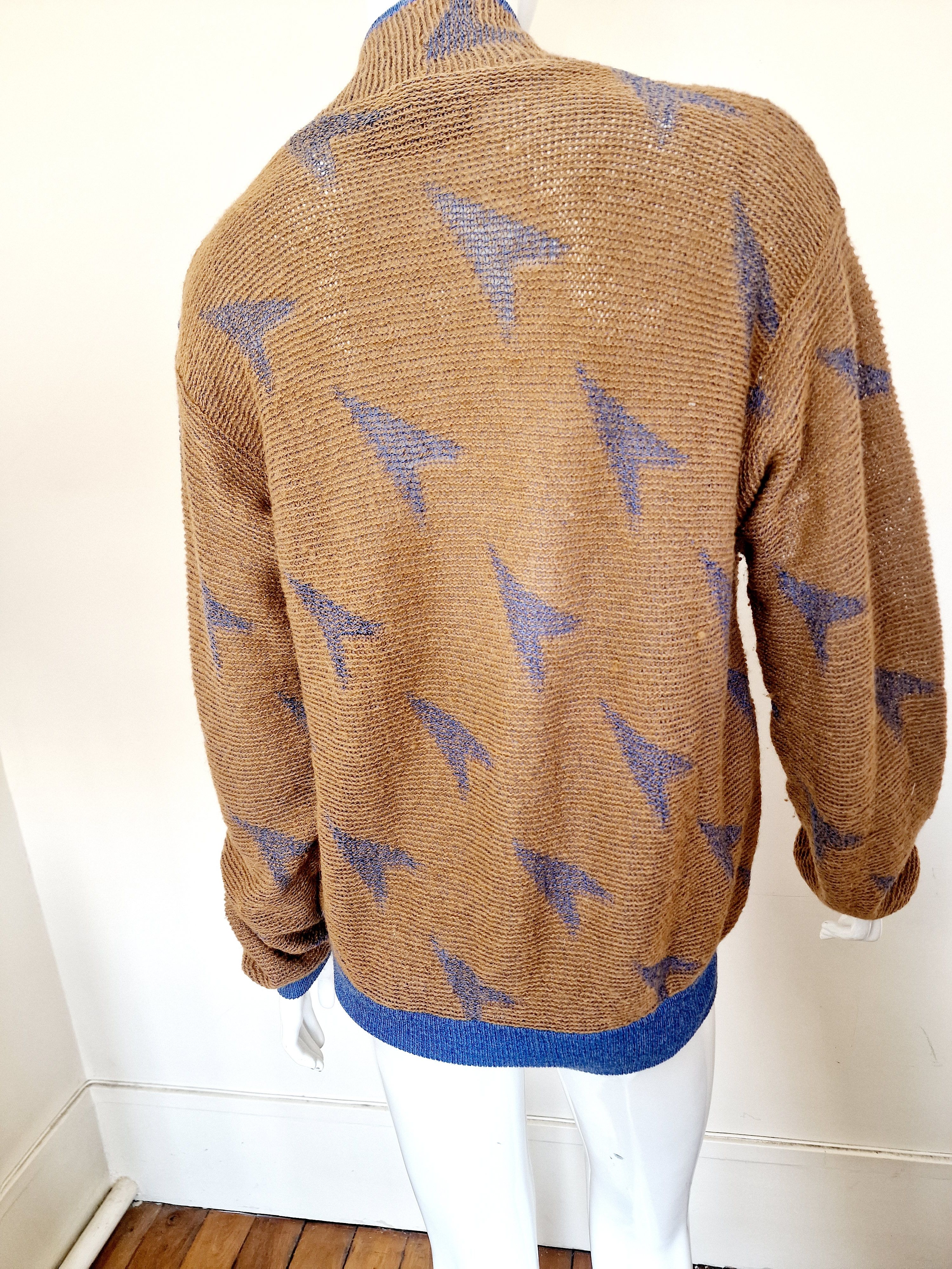 Issey Miyake Issey Miyake Cut out 80s Top Sweater Cardigan Pullover Size US M / EU 48-50 / 2 - 11 Thumbnail