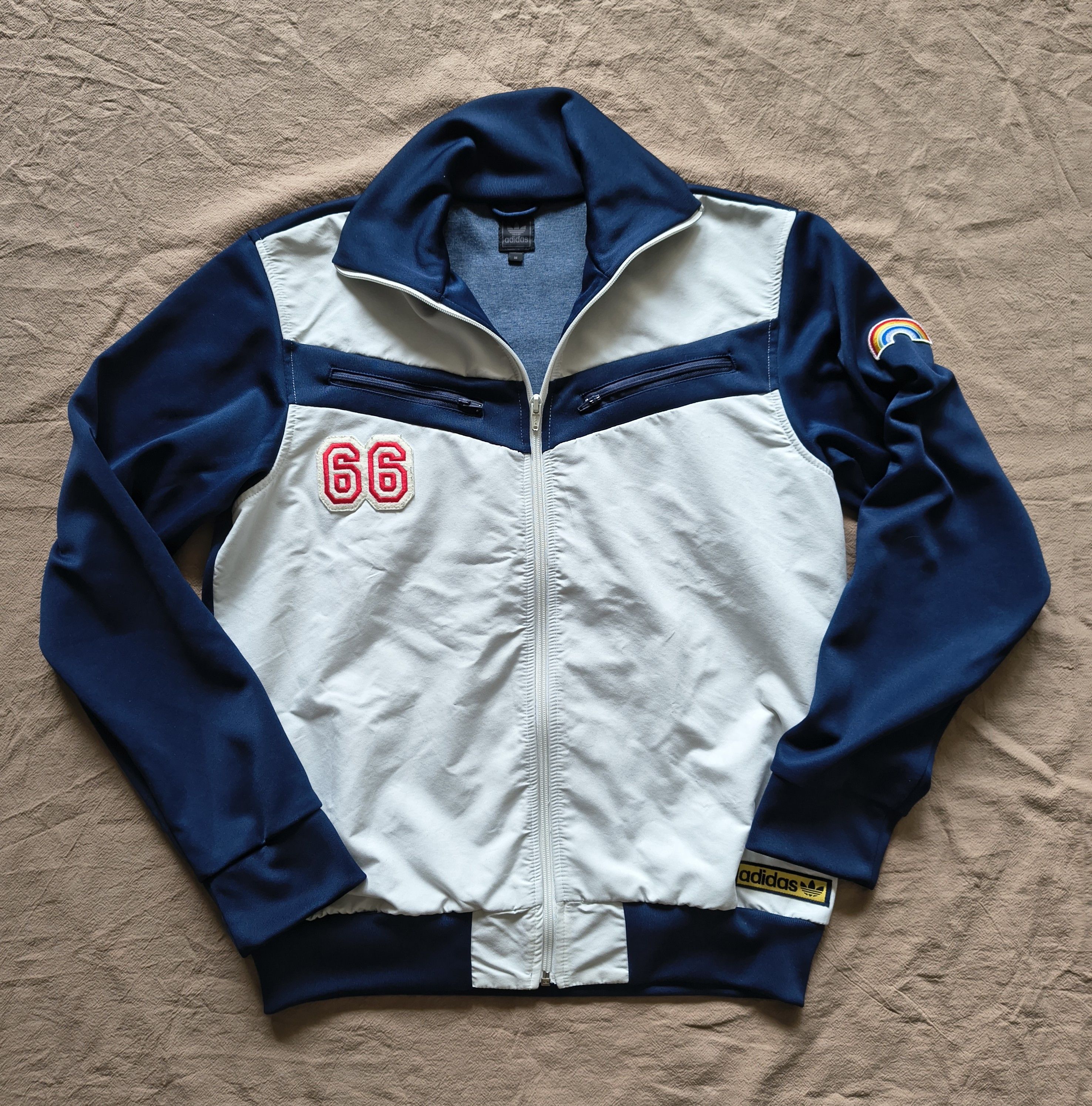 Adidas Vintage adidas Track Jacket — Navy/White — Size M Size US M / EU 48-50 / 2 - 6 Thumbnail