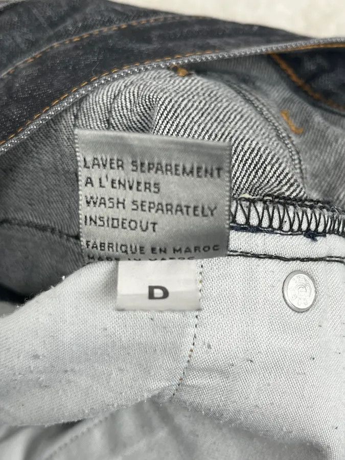 Dior 2000s Dior Navy Faded Straight Denim Jeans Size US 33 - 13 Thumbnail