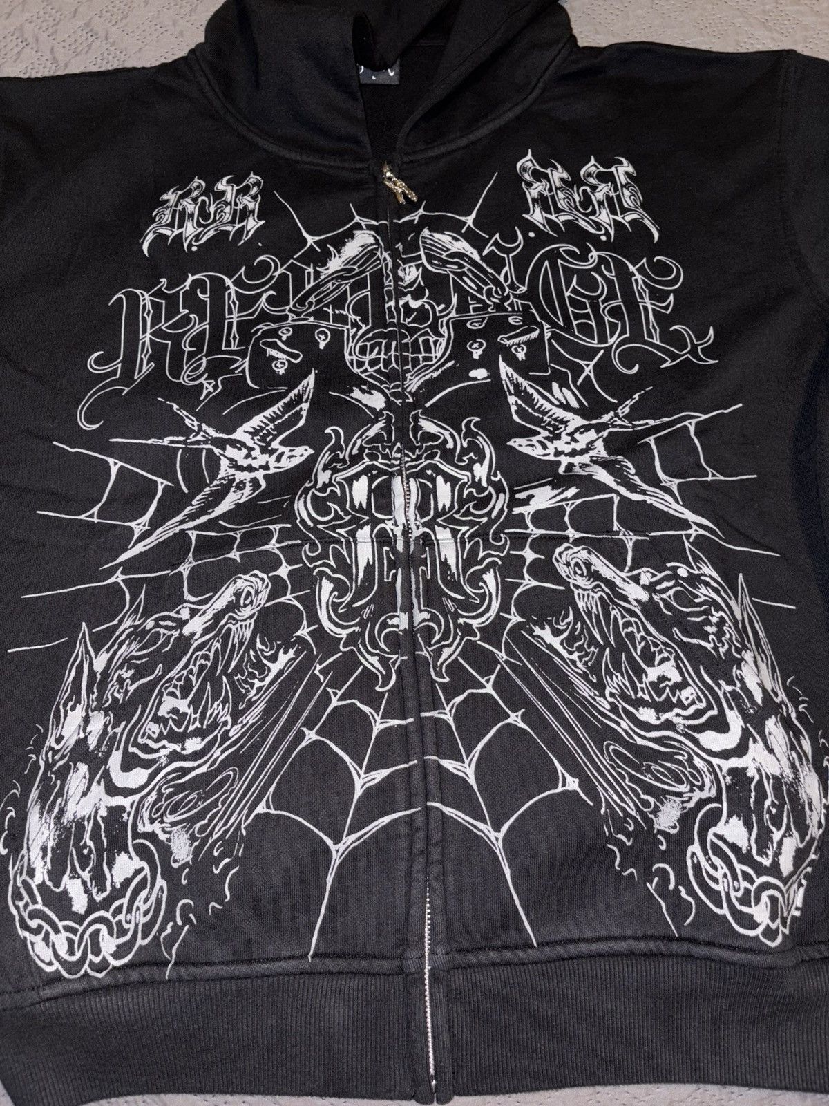 Revenge Revenge PRISON TATTOO ZIP JACKET BLACK/GREY Size US L / EU 52-54 / 3 - 3 Thumbnail