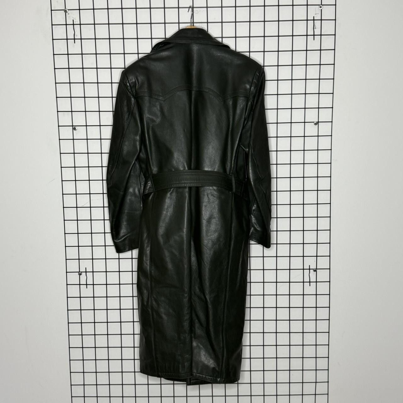 Vintage Real Leather Maxi Coat Double Breasted Mens Size US L / EU 52-54 / 3 - 2 Thumbnail