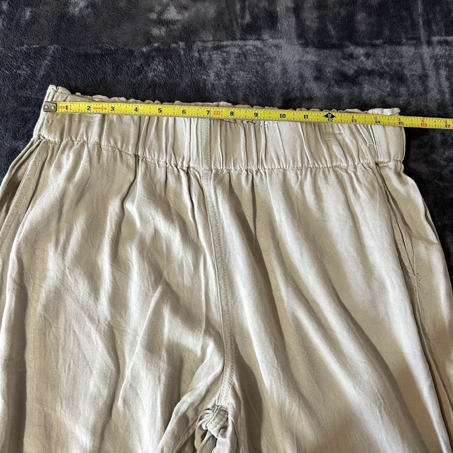 Vintage Celebrity Pink Pants Women Medium Tan Elastic Waist Pull Up Style#CJ23467T88 Size 32" / US 10 / IT 46 - 7 Thumbnail