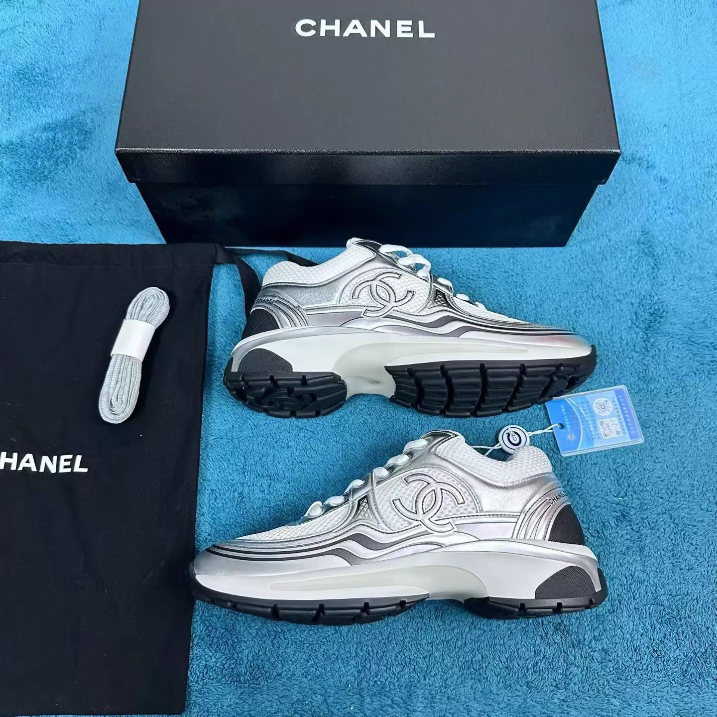 Chanel Chanel Silver Horn King 37 Sneakers Unused Size US 6.5 / IT 36.5 - 2 Thumbnail