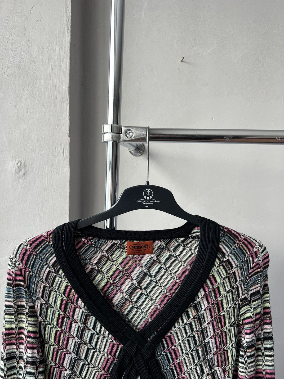 Missoni MISSONI WRAP KNIT ZIGZAG DRESS BLEND WOOL SLEEVE SIZE IT 42 Size M / US 6-8 / IT 42-44 - 8 Thumbnail