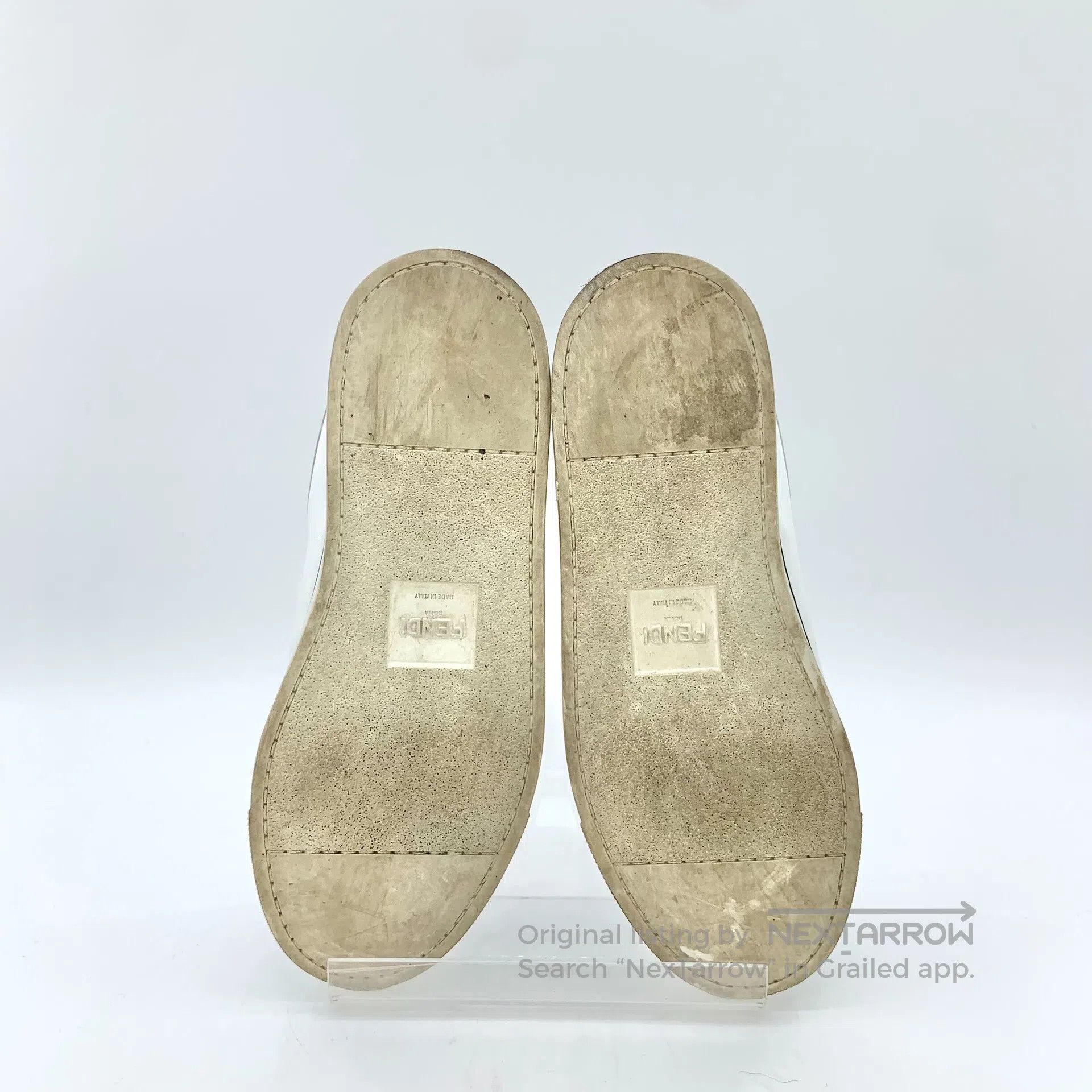 Fendi FENDI White double F graffiti print casual flat shoes| Size US 5.5 / IT 35.5 - 5 Thumbnail