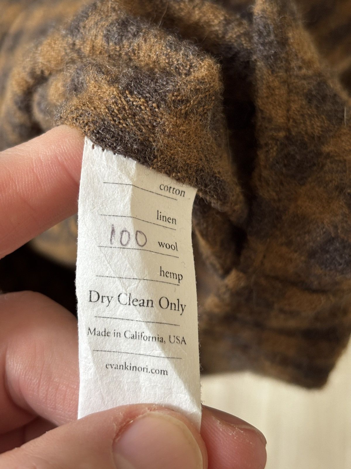 Evan Kinori Wool gauze check big shirt, XL Size US XL / EU 56 / 4 - 5 Thumbnail
