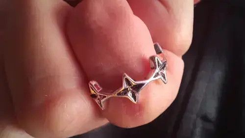 Other Minimalist Irregular Stars Opening Ring Size ONE SIZE - 4 Thumbnail