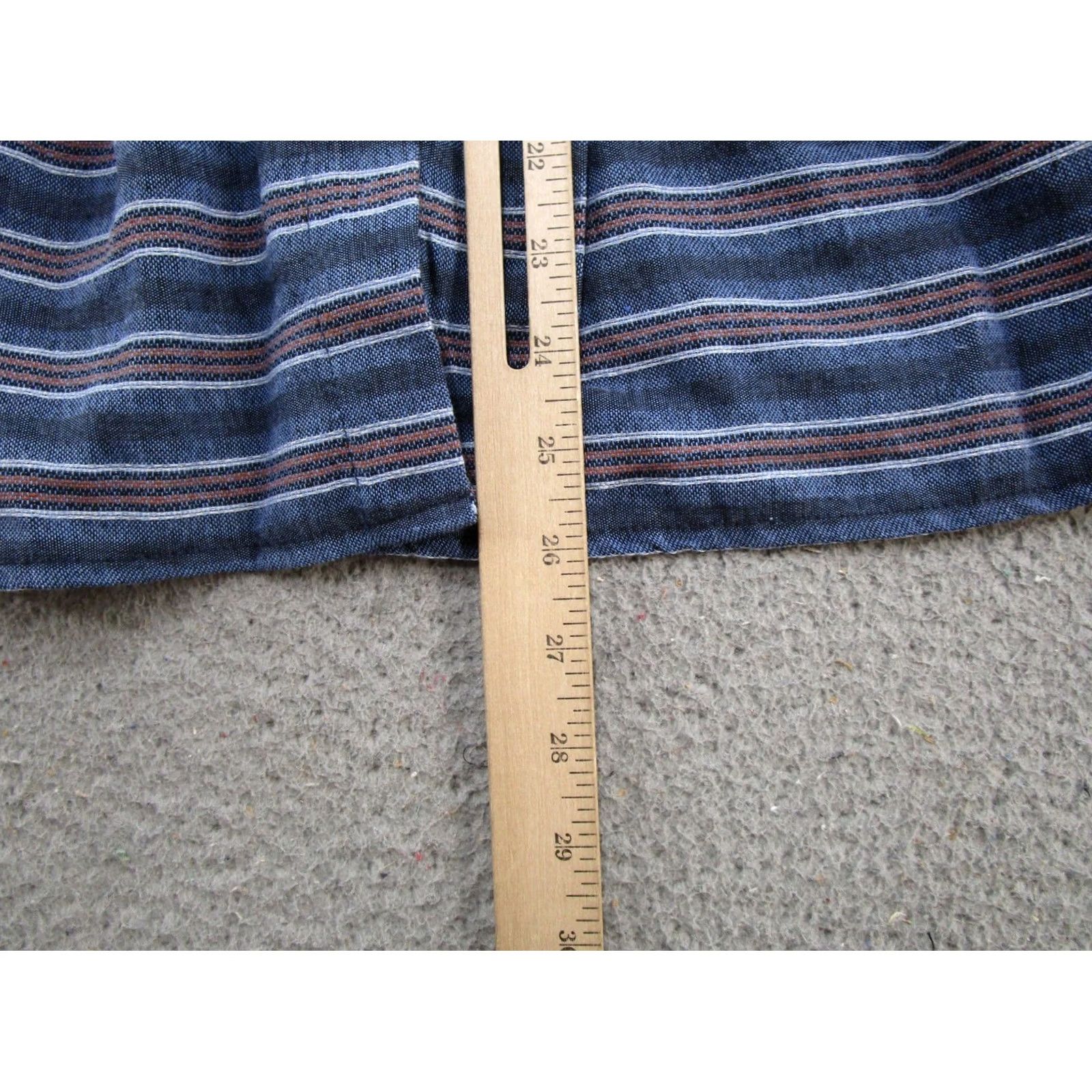 Vintage Hem & Thread Striped Button Front Long Sleeve Top Shirt M Blue Womens Modern Casual Cardigan? Size M / US 6-8 / IT 42-44 - 7 Thumbnail