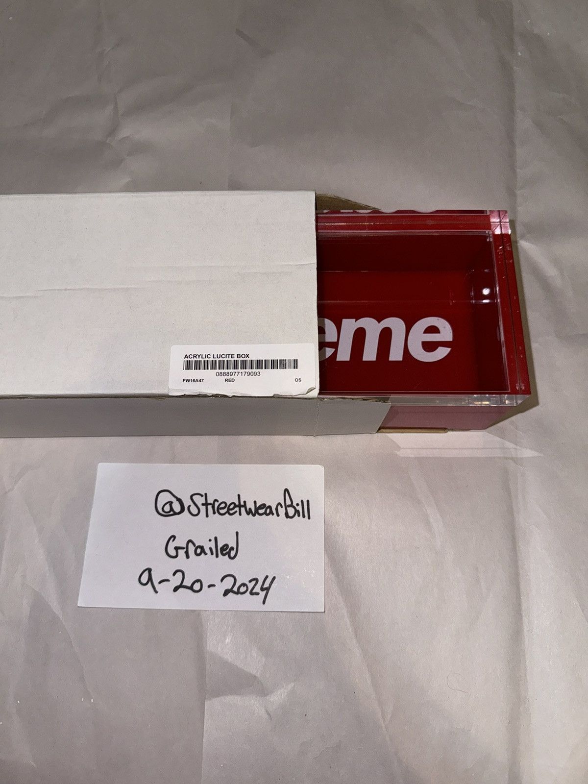 Supreme Supreme Acrylic Lucite Box Size ONE SIZE - 8 Thumbnail