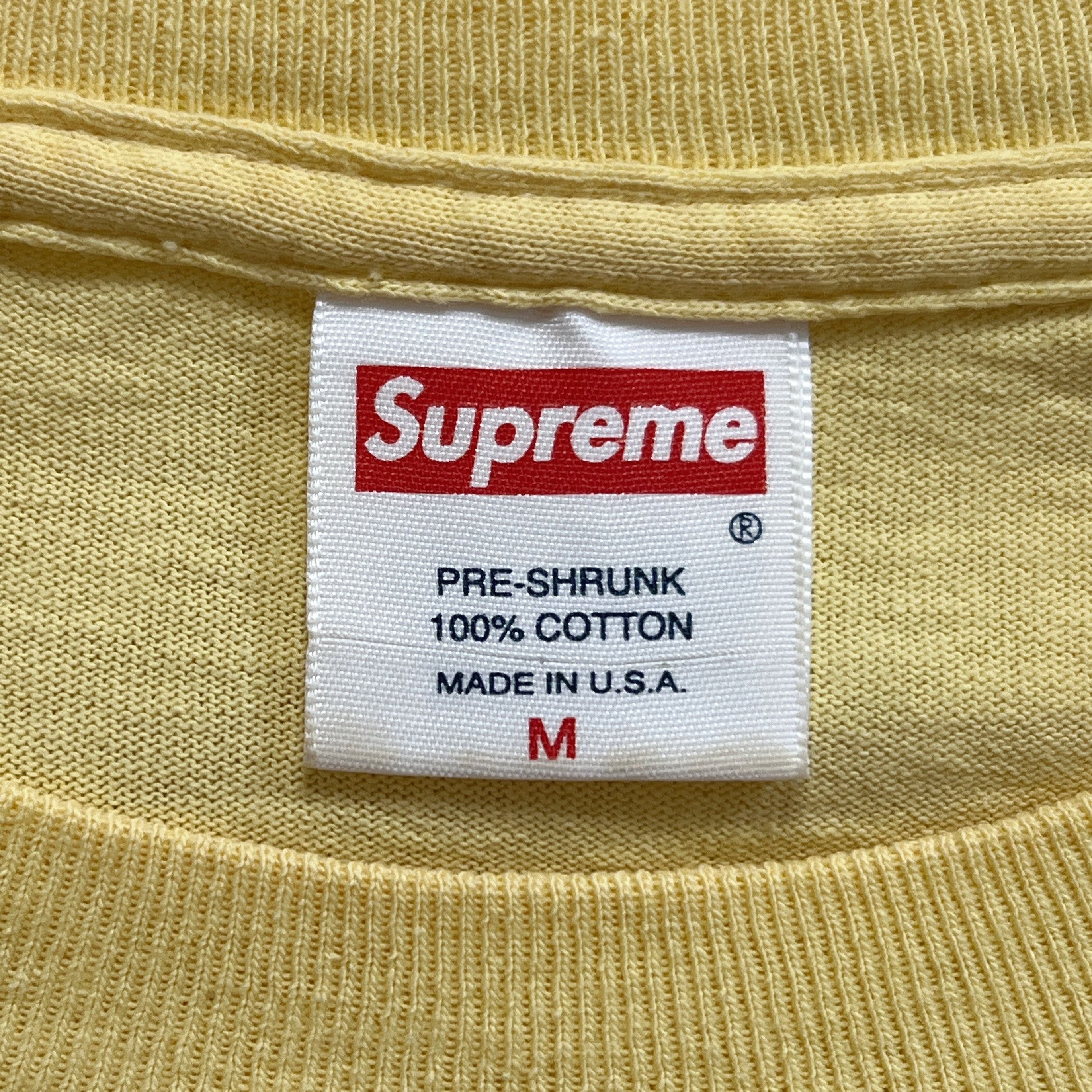 Supreme Supreme 2004 Molodkin Pen Box Logo Tee Yellow Size US M / EU 48-50 / 2 - 4 Thumbnail