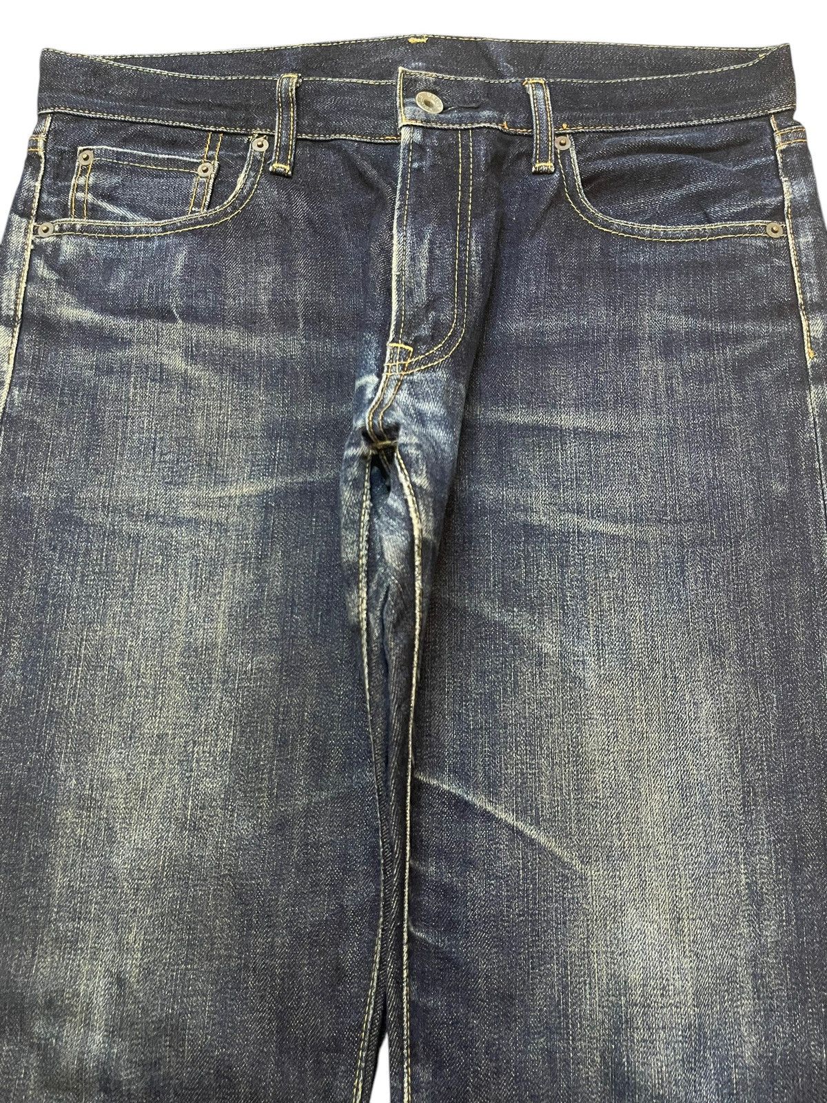 Uniqlo Vintage Japanese Uniqlo Selvedge Blue Faded Wash Style Jeans Size US 34 / EU 50 - 4 Thumbnail
