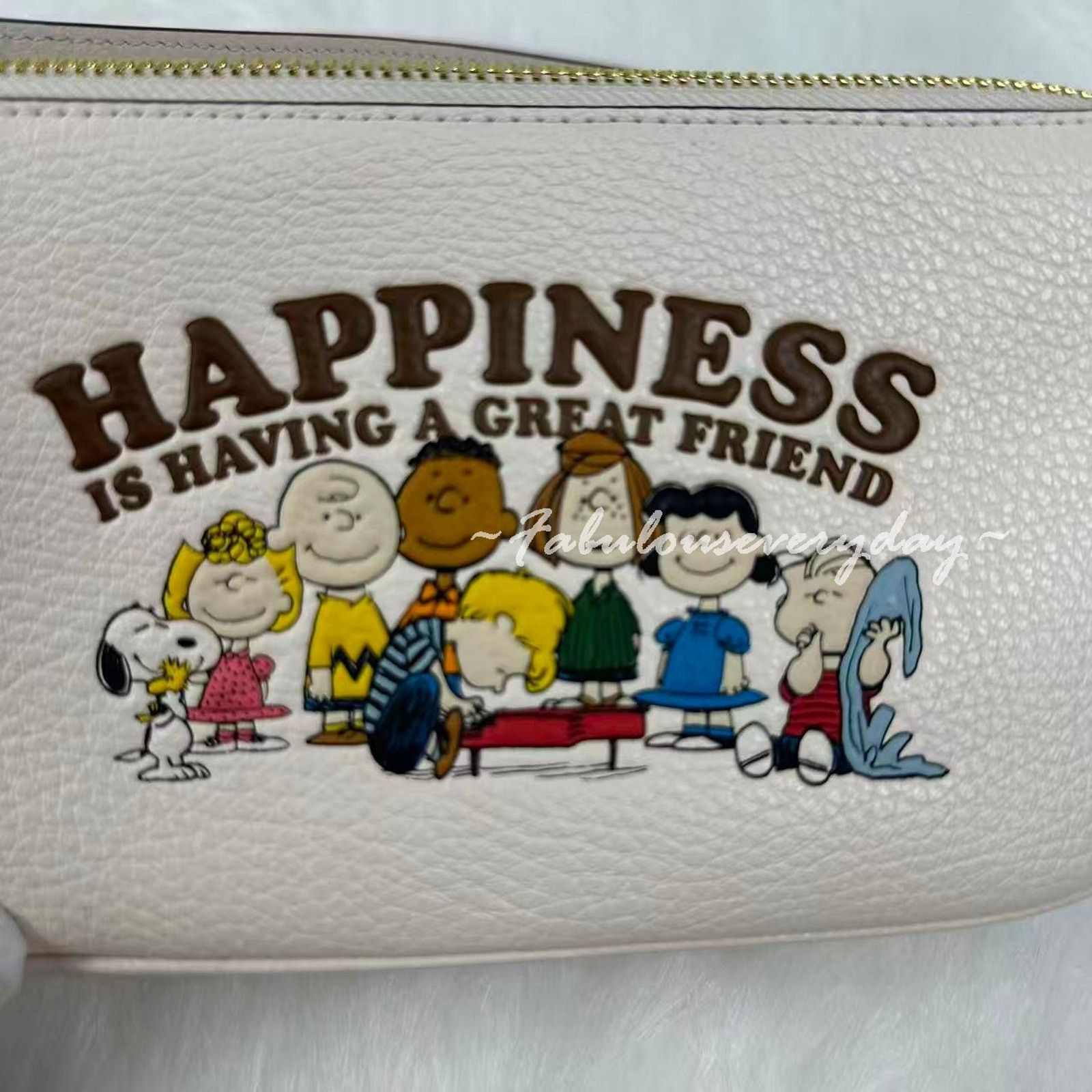 Coach Coach X Peanuts Nolita 19 Shoulder Wristlet Leather Chalk Size ONE SIZE - 5 Thumbnail