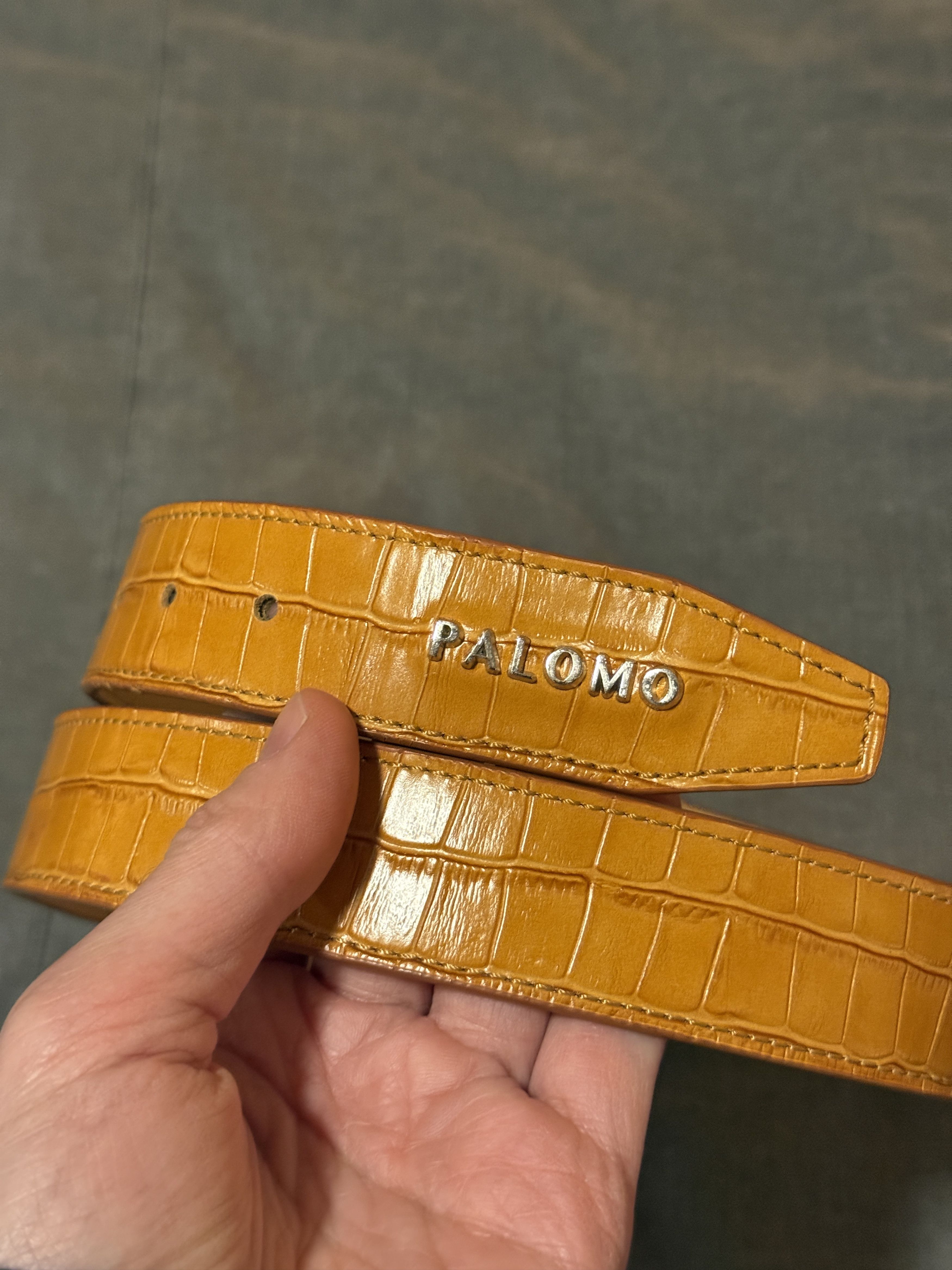Palomo Spain Orange leather belt Size ONE SIZE - 3 Thumbnail