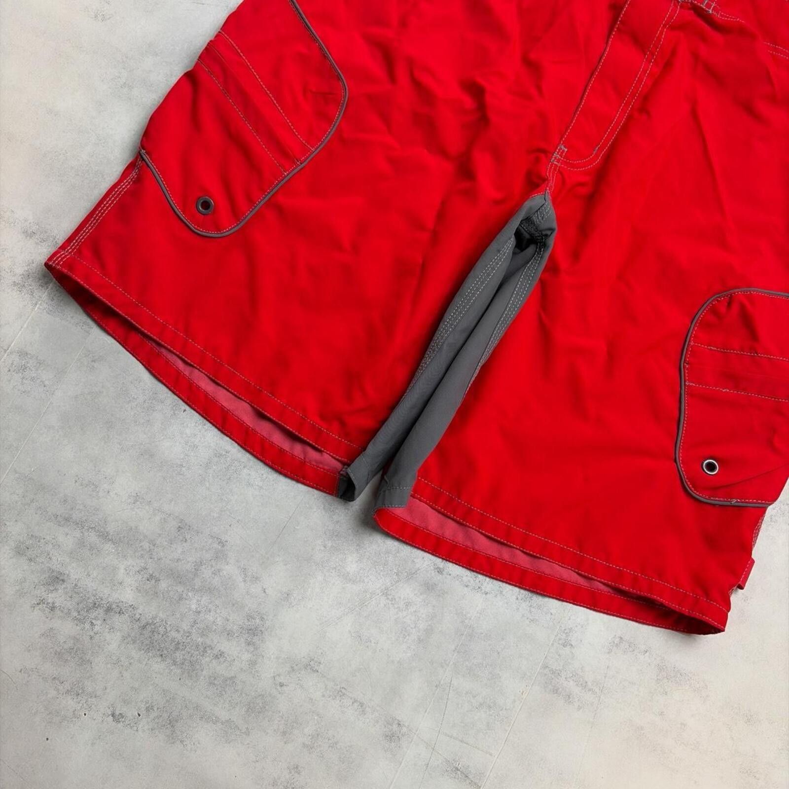 Mossimo Y2K Red Mossimo Surf Grunge Baggy Board Shorts Size US 36 / EU 52 - 4 Thumbnail