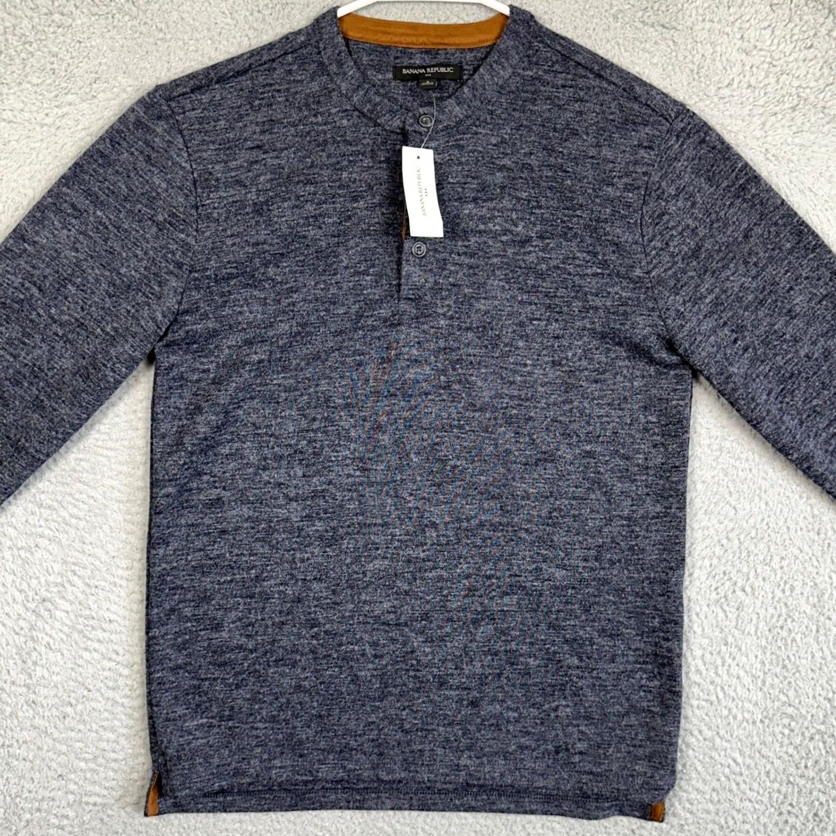 Banana Republic Banana Republic Sweater Henley Shirt Mens Small Gray Knit Lightweight Pullover Size US S / EU 44-46 / 1 - 3 Thumbnail