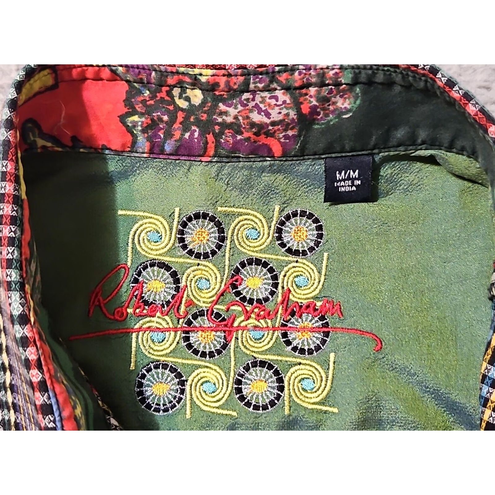 Robert Graham Robert Graham Shirt Men's M Multicolor Plaid Button-Down Long Sleeve Size US M / EU 48-50 / 2 - 3 Thumbnail